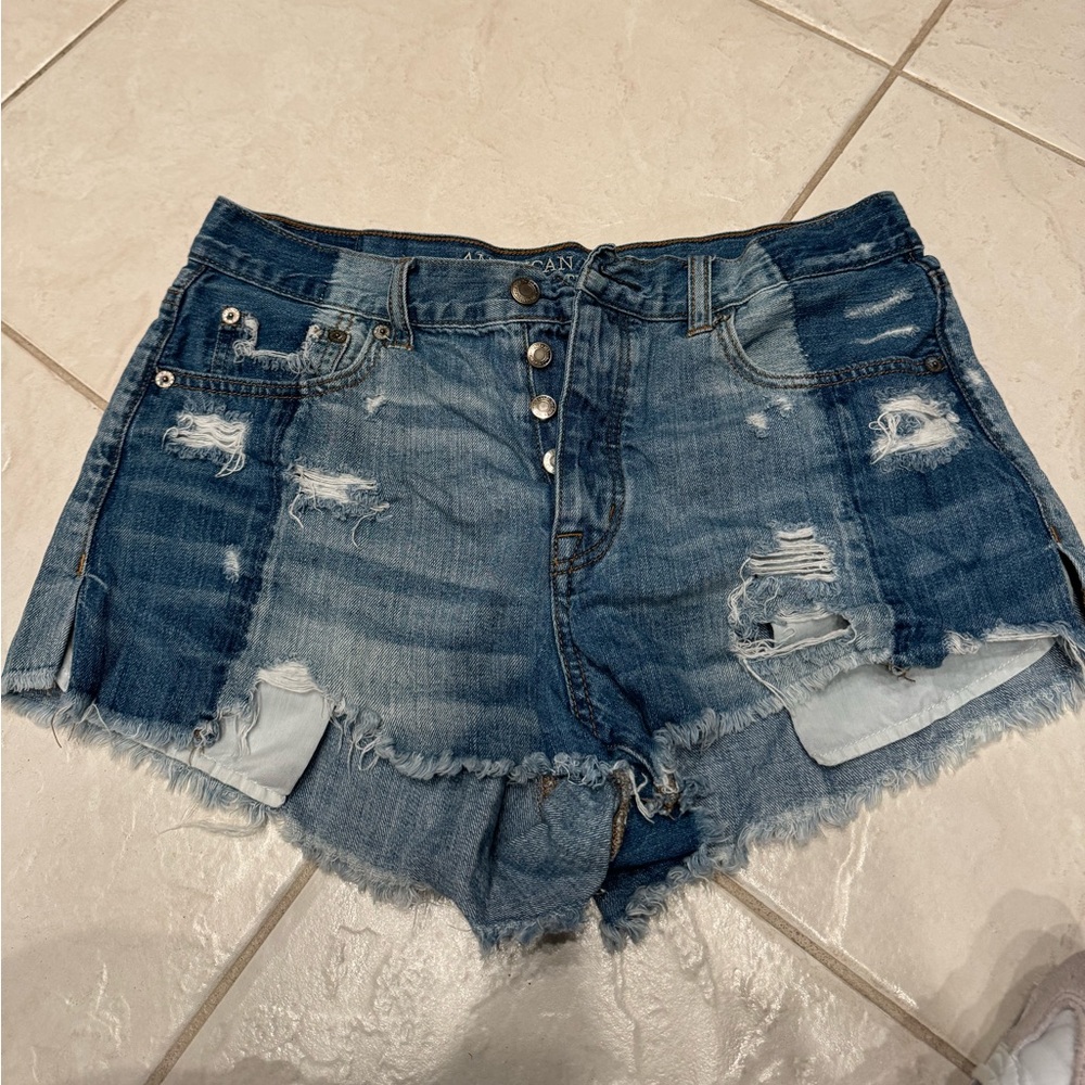 American Eagle multi wash Jean shorts size 10